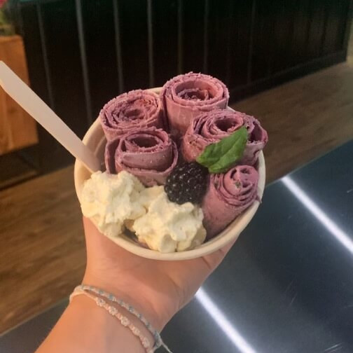 Black Betty rolled ice cream