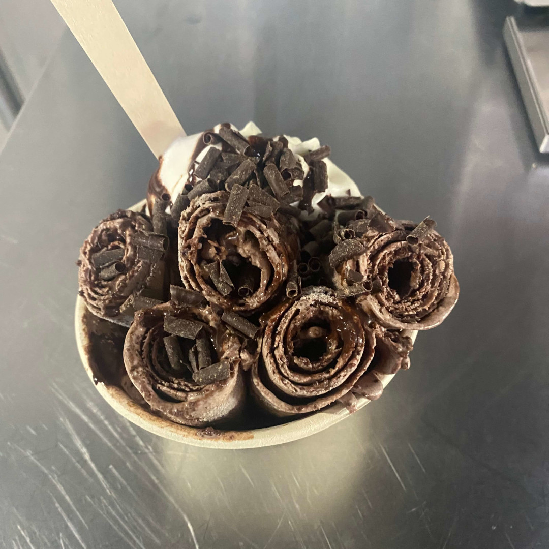 Chocolate Affair rolled ice cream