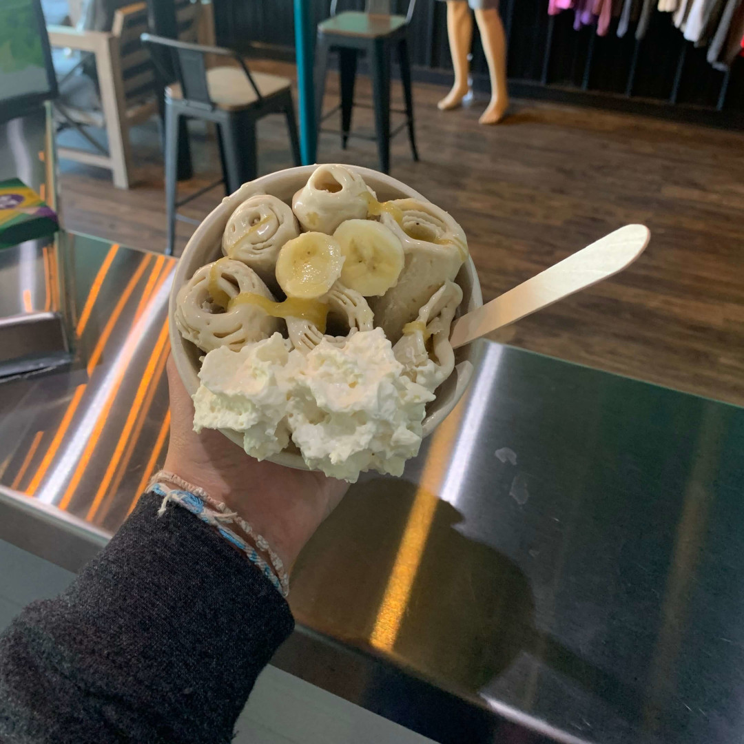 Honey Badger rolled ice cream